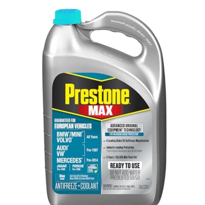 Prestone Max bleu liquide de refroidissement pour véhicules européens 3,78 litres